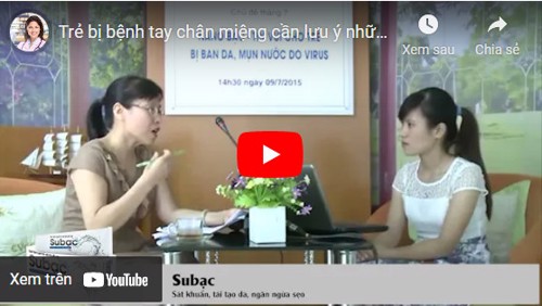 Trẻ bị bệnh tay chân miệng có dùng gel Subạc được không? 